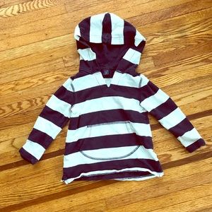 Gap navy and white striped hoodie